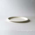 Bagasse white oval plate 10'' oval plates